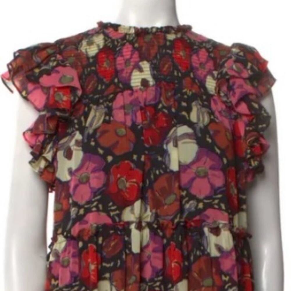 CINQ À SEPT Ricki Floral Dress Asymmetrical Size 4 NWT - Picture 4 of 10